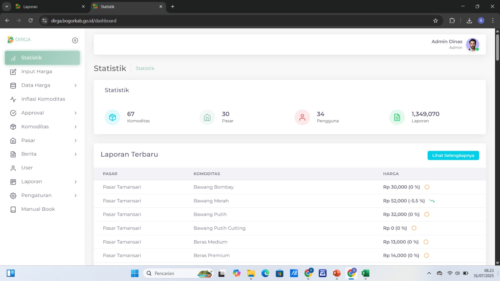 Luar Biasa! Sistem Pemantauan Harga Sembako Secara Real Time Kini Hadir di Kabupaten Bogor